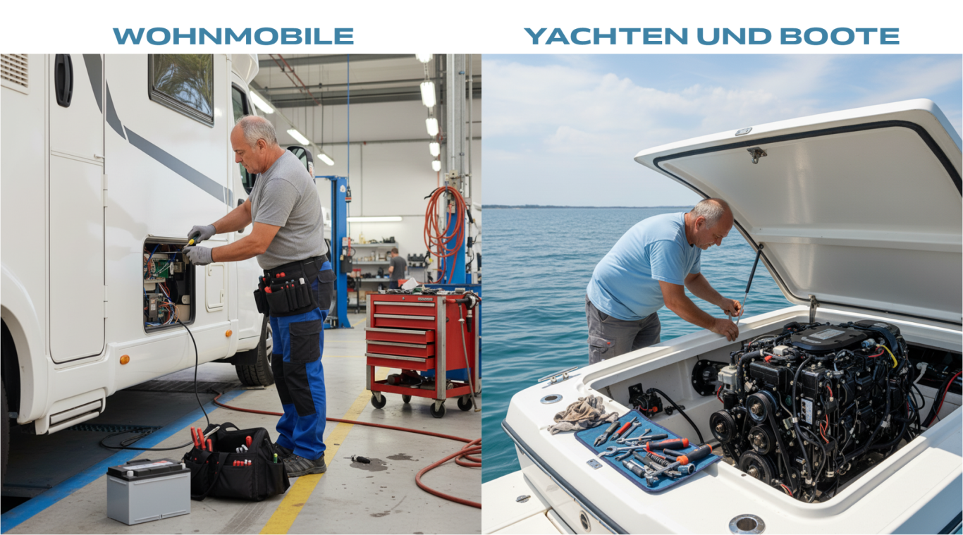 eMarine Systems, Fachwerkstatt für Elektrik in Yachten Wohnmobilen Sonderfahrzeugen eMarine Systems, Ihre Fachwerkstatt für Bordelektrik in Yachten, Wohnmobilen und Sonderfahrzeugen. Auch Service vor Ort!